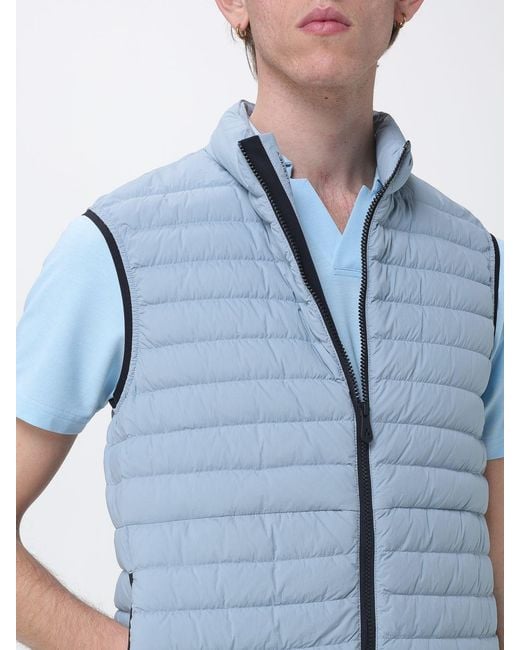 Peuterey Blue Moise 02 Padded Nylon Vest for men