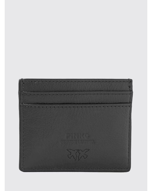 Pinko Black Leather Credit Card Holder