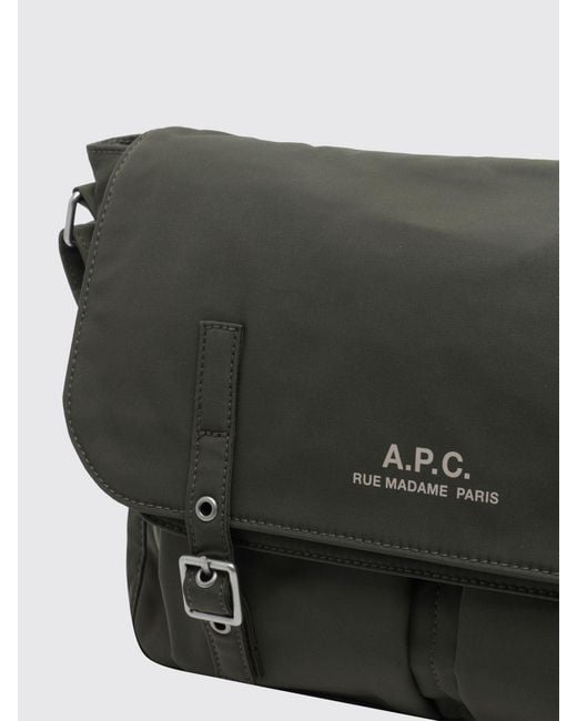 A.P.C. Gray Archive Messenger Bag for men