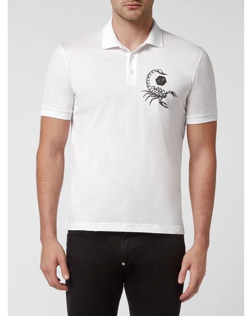 Philipp Plein White Polo Shirt for men