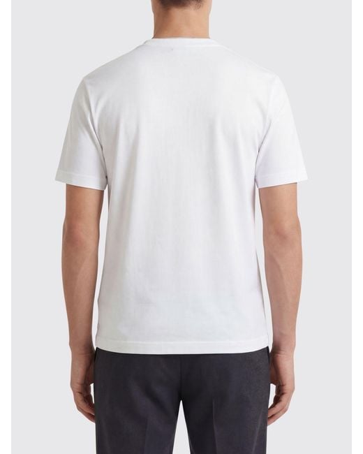 Eleventy White Basic Cotton T-Shirt for men