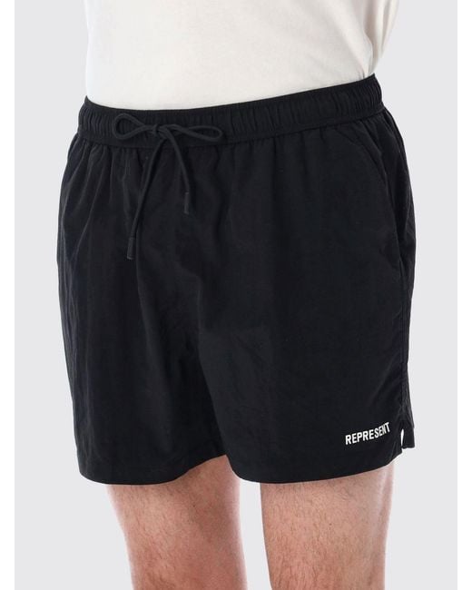 Represent Blue Nylon Swim Shorts for men