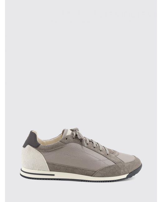 Brunello Cucinelli White Leather Sneakers for men