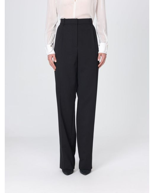 Elisabetta Franchi Blue High-Waisted Straight-Leg Trousers