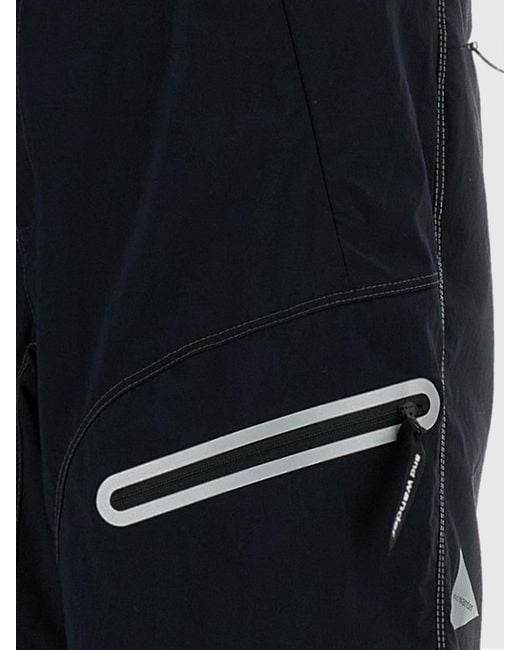 And Wander Black Technical Fabric Shorts for men