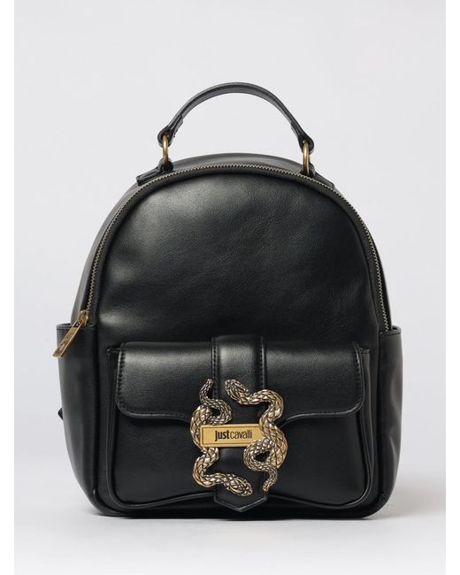 Just Cavalli Black Synthetic Leather Backpack