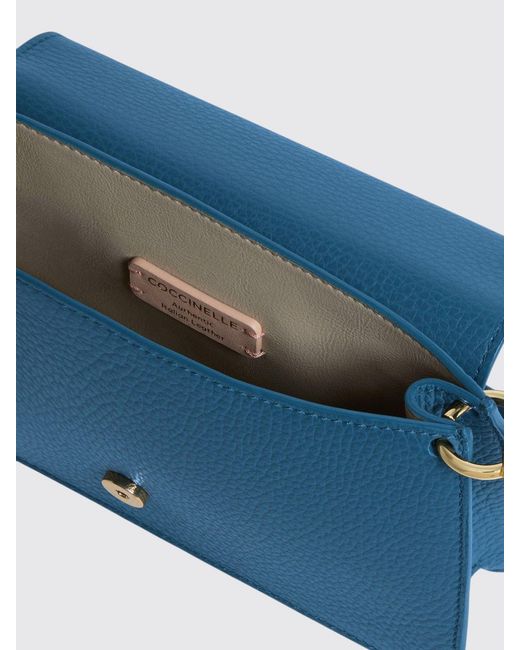 Coccinelle Blue C-Me Grained Leather Bag