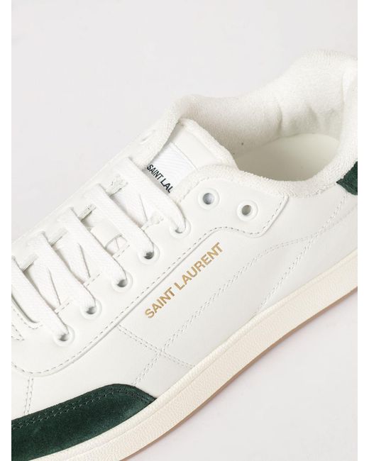 Saint Laurent White Sl/61 Leather And Mesh Sneakers for men