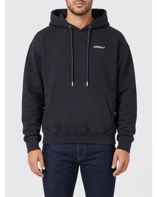 Off-White c/o Virgil Abloh Blue Cotton Hoodie for men