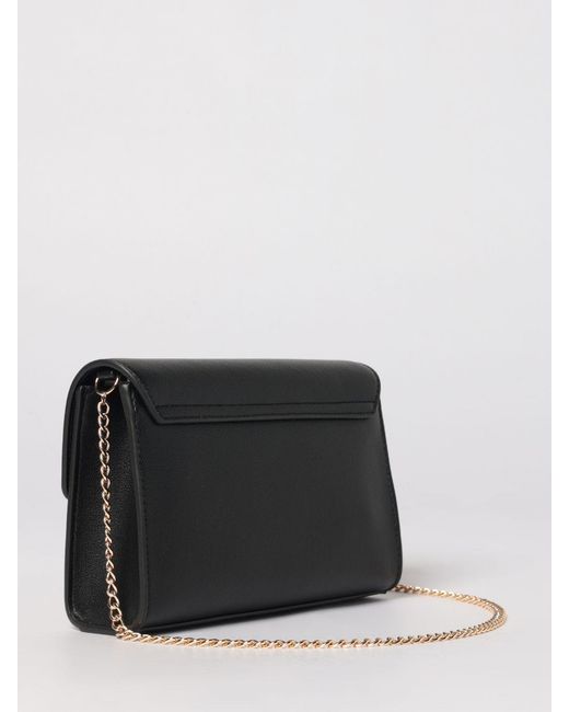 Love Moschino Black Faux Leather Bag With Heart