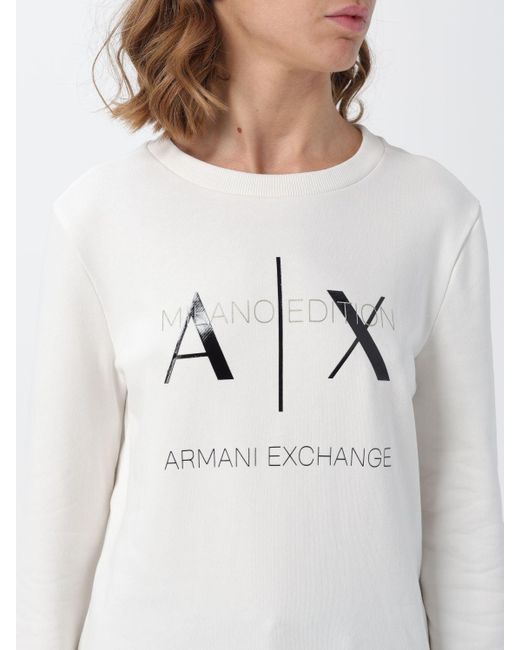 Armani Exchange White Sweatshirt