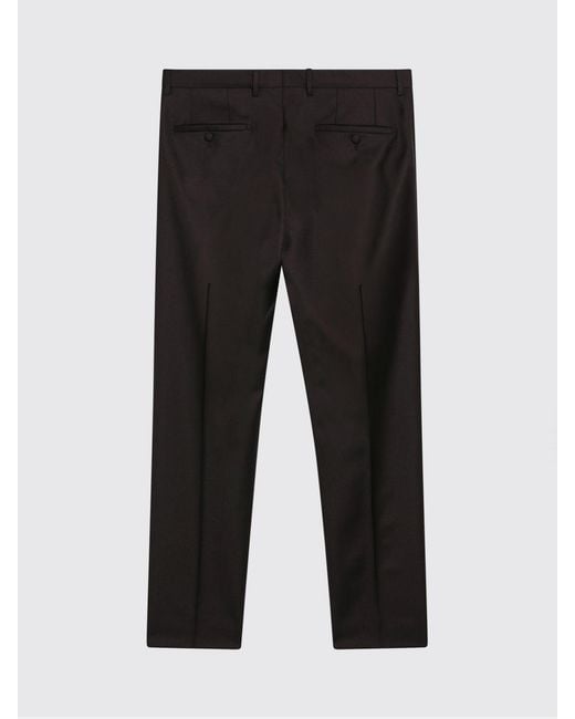 Dolce & Gabbana Black Dolce &Amp Gabbana Virgin Wool Tailored Trousers for men