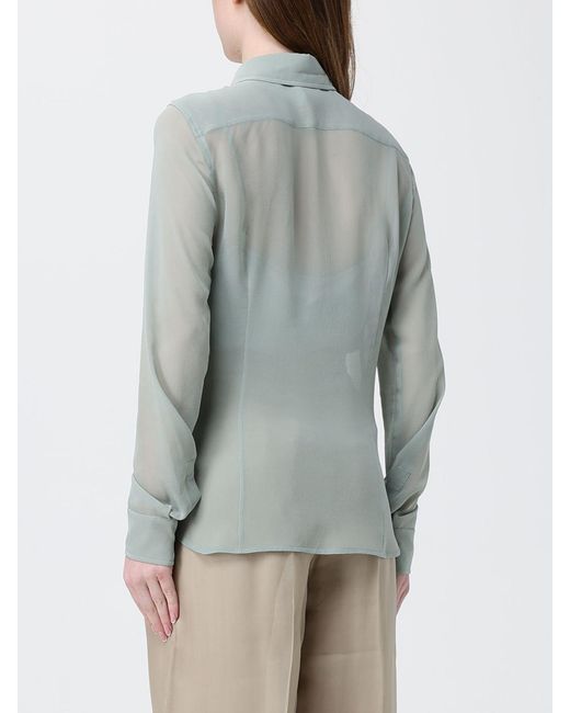 Max Mara Gray Classic Silk Shirt