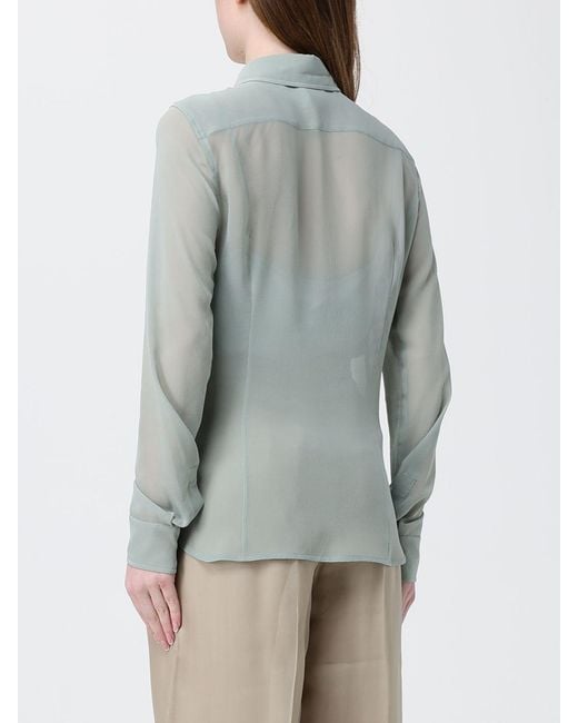 Max Mara Gray Classic Silk Shirt