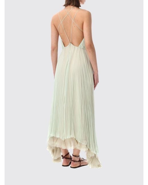 Alberta Ferretti Green Pleated Silk Chiffon Midi Ceremonial Dress