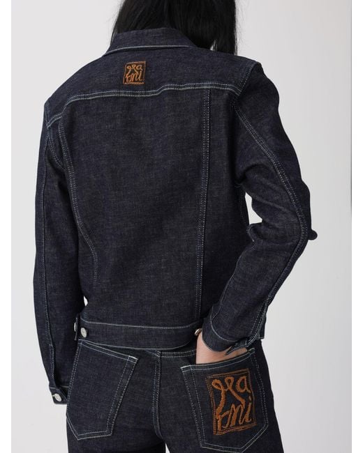 Marni Blue Stretch Denim Jacket