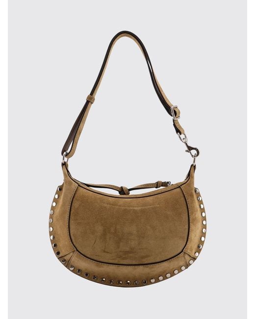 Isabel Marant White Oskan Moon Suede Bag