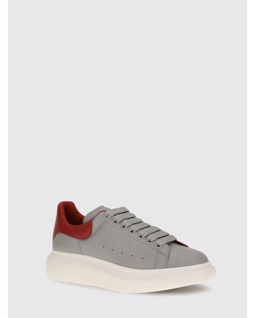McQueen White Oversize Bicolor Calfskin Sneakers Alexander With Chunky Sole for men