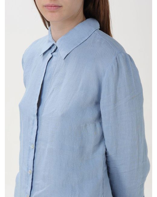 120% Lino Blue Shirt