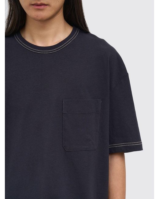 Lemaire Blue Boxy Cotton T-Shirt for men
