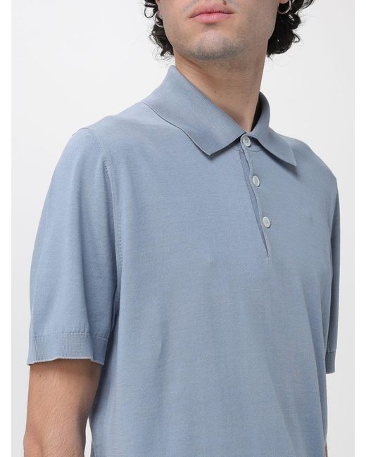 Polo De Punto De Cachemira Brunello Cucinelli de hombre de color Blue