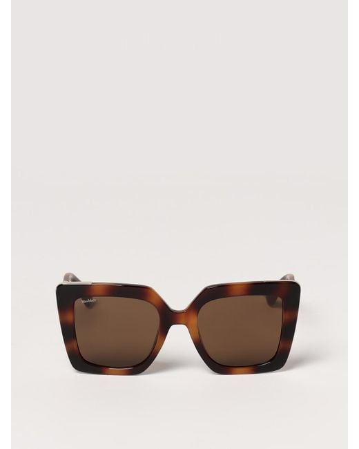 Max Mara Natural Acetate And Metal Sunglasses