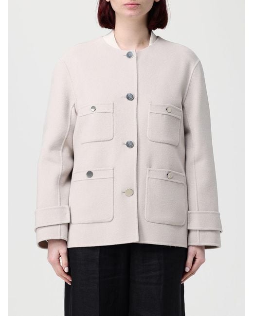 Max Mara Natural Virgin Wool Coat