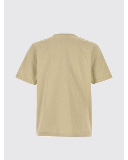 Maison Kitsuné Natural Maison KitsunÉ Organic Cotton T-Shirt With Logo for men
