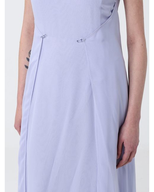 Emporio Armani Purple Long Tecno Georgette Dress
