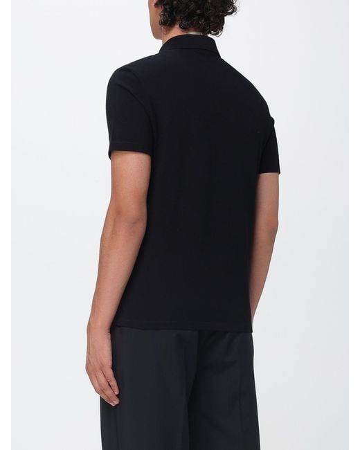 Valentino Garavani Black Cotton Polo Shirt With Vlogo Signature And Patch Pocket for men