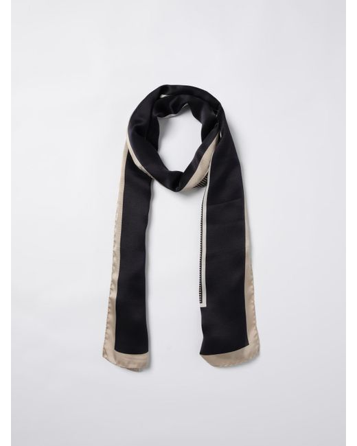 Saint Laurent Black Cassandre Silk Charmeuse Stole for men
