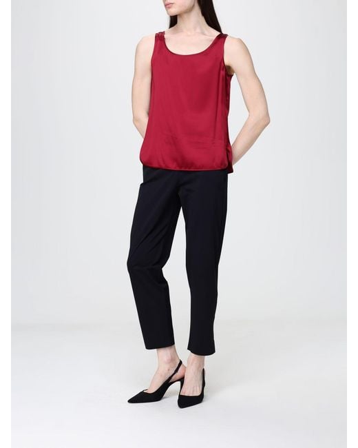 Max Mara Red Satin Top