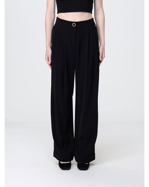 ARMANI EXCHANGE Black Crêpe Wide-Leg Trousers