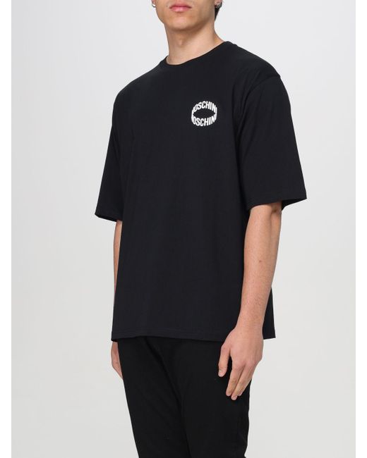 T-shirt con logo di Moschino Couture in Black da Uomo