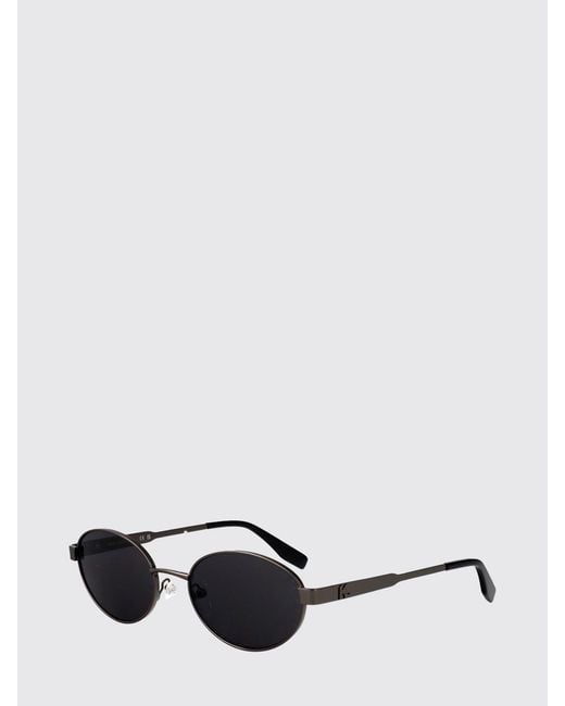 Karl Lagerfeld White Oval Metal Sunglasses With Vintage-Inspired Design