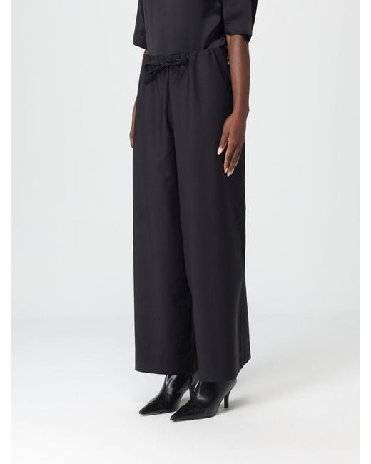 Totême Black Wool Drawstring Trousers