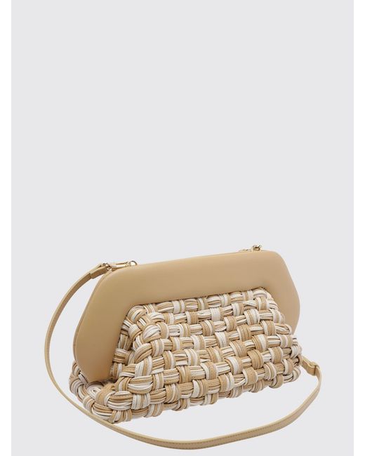THEMOIRÈ Natural Themoir&Egrave Bios Woven Vegan Leather Clutch With Removable And Adjustable Strap