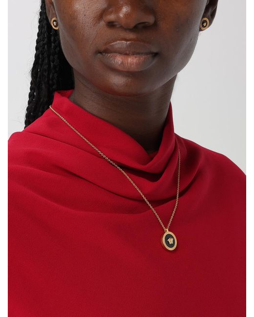 Versace Natural Medusa Brass Necklace With Pendant