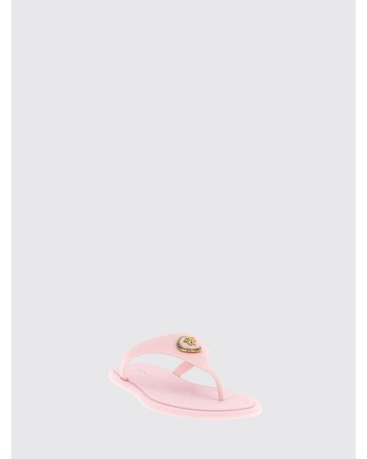 Versace Pink La Medusa Rubber Flip Flops