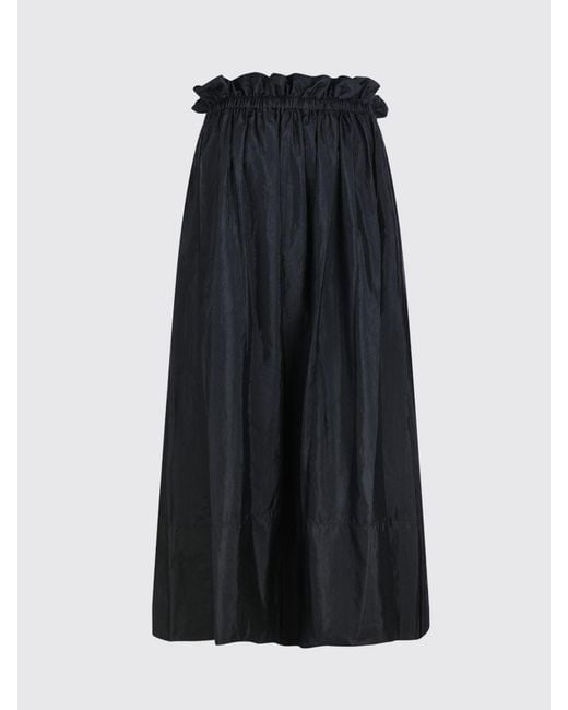 Jil Sander Blue Silk Blend Midi Skirt