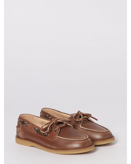 Pinko Brown Grace 01 Boat Loafers