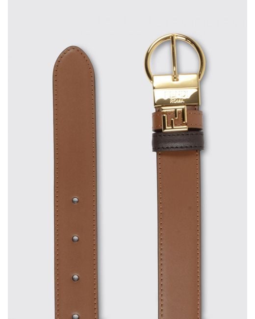 Fendi White Ff Reversible Leather Belt