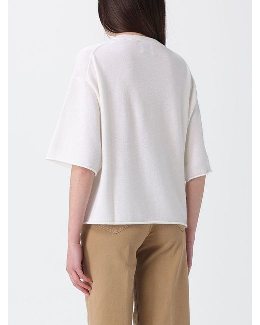 Jersey De Cachemira Con Cuello Redondo Allude de color White