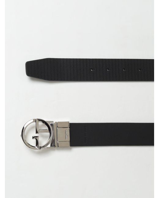 Cintura reversibile in pelle di Giorgio Armani in Black da Uomo