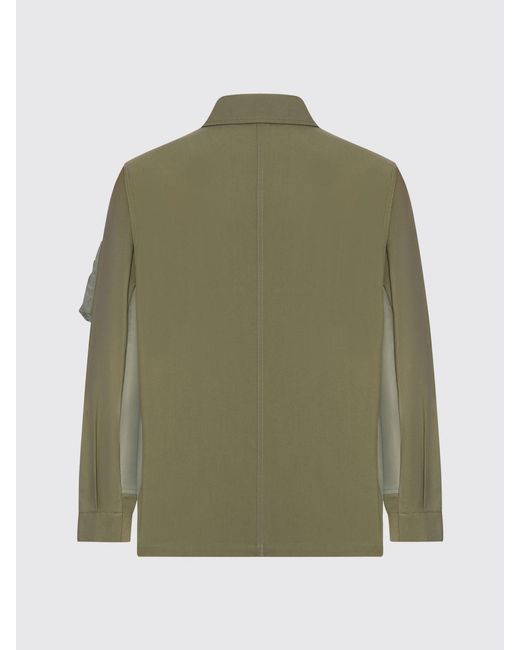 Sacai Green Cotton Overshirt for men