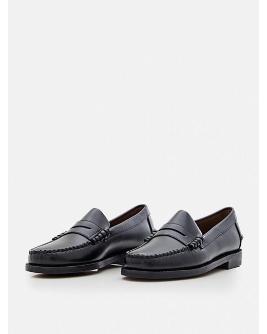 Sebago Black Classic Dan Leather Loafers for men