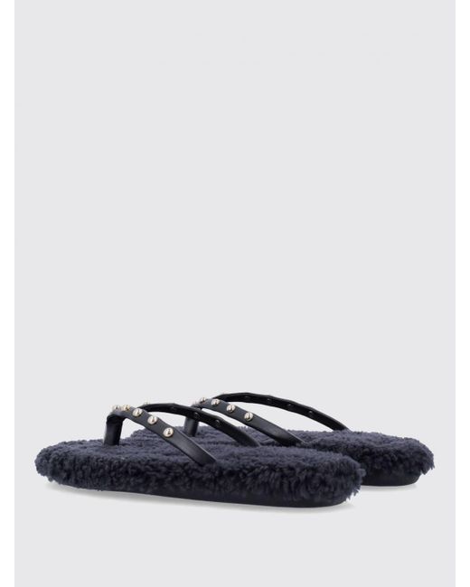 Ancient Greek Sandals Blue Flat Shoes