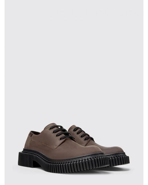 Camper Brown Pix Berlin Nubuck Derby Shoes for men