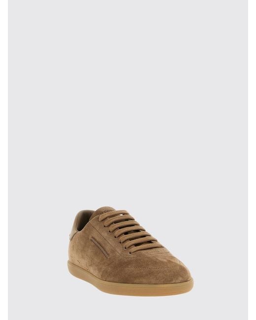 Zegna Brown Suede Sneakers for men