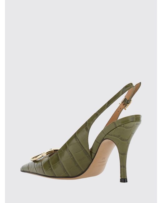 Ferragamo Metallic High Heel Shoes